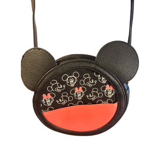 Disney Mickey Mouse Crossbody Bag By Danielle Nicole Faux Leather Black & Red - Picture 7 of 11